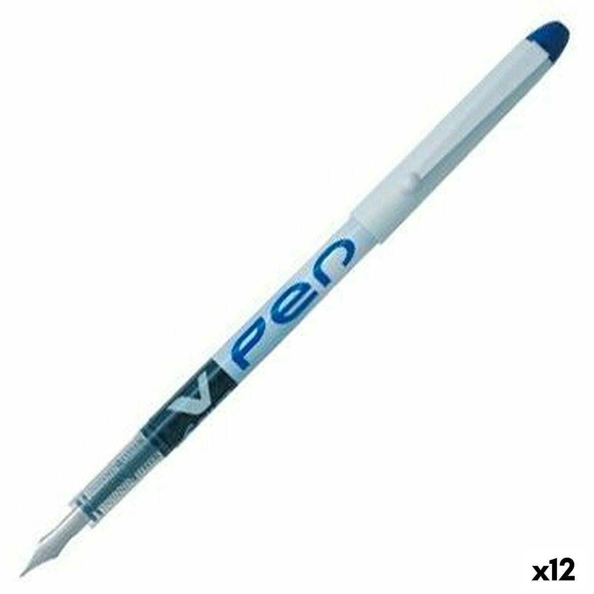 Pilot V Pen kalligrafipen - blå 0,4 mm, engangs (12 stk.)