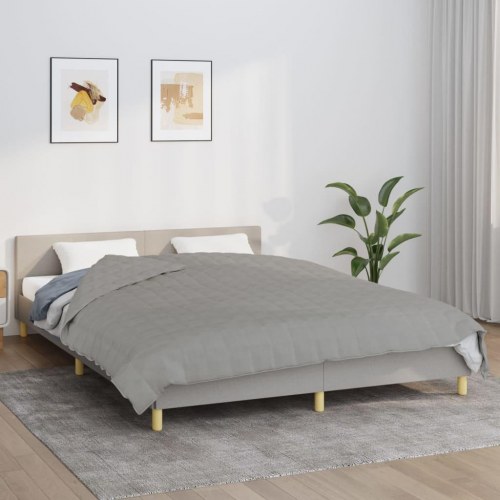 Tyngdetæppe 200×200 cm - 9 kg - bomuldsstof - grå