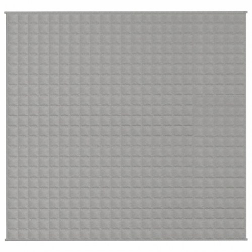 Tyngdetæppe 220 × 235 cm - 15 kg, bomuldsstof, grå