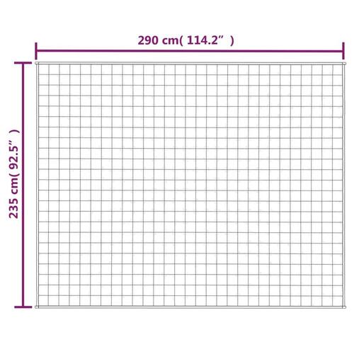 Tyngdetæppe 235x290 cm 15 kg stof grå
