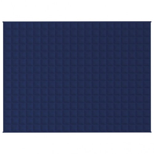 Tyngdetæppe 150 × 200 cm - 7 kg - blå bomuldsstof