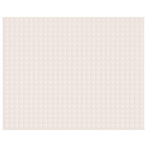 Tyngdetæppe 235 × 290 cm - 15 kg - lys cremefarve, bomuld