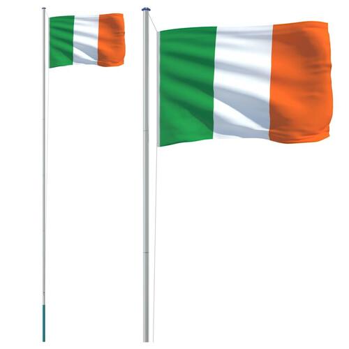 Tyskland flag og flagstang 6,23 m aluminium