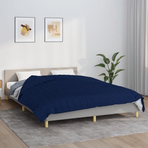Tyngdetæppe i bomuld 200 × 225 cm - 13 kg, blå