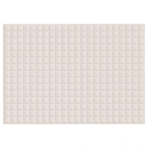 Tyngdetæppe 155 × 220 cm - 11 kg i lys cremefarve, bomuld