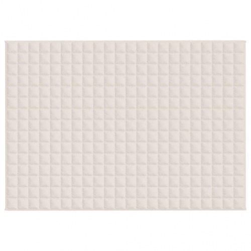 Tyngdetæppe 155 × 220 cm - 7 kg, stof i lys cremefarve