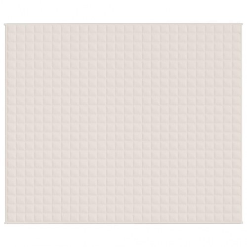 Tyngdetæppe i bomuld 220 × 260 cm - 11 kg, lys creme