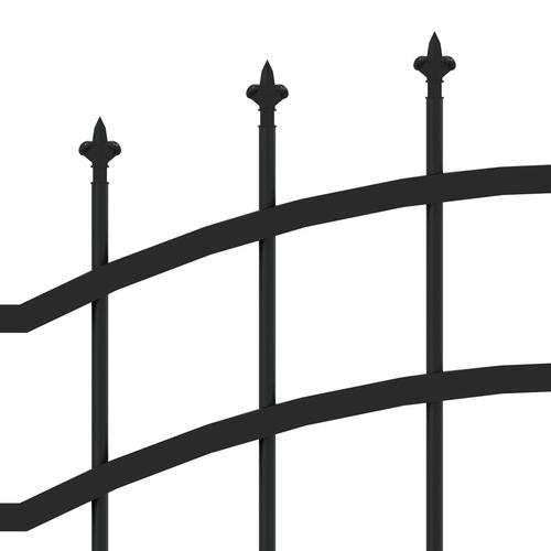 Havehegn med spydtop 222 cm pulverlakeret stål sort