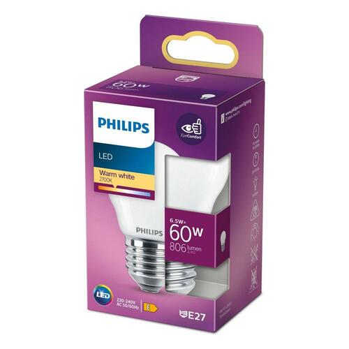 LED-lampe Philips E 6,5 W 60 W E27 806 lm 4,5 x 7,8 cm (2700 K)