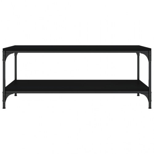 Sofabord 80x50x40 cm konstrueret træ sort