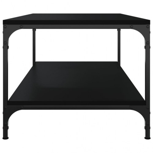 Sofabord 80x50x40 cm konstrueret træ sort