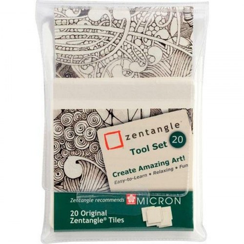 Talens Sakura Zentangle tegnepapir - hvid, 20 stk. (89 × 89 mm)