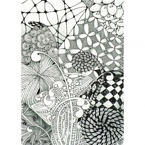Talens Sakura Zentangle tegnepapir - hvid, 20 stk. (89 × 89 mm)