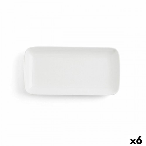 Serveringsfad Ariane Vital Coupe rektangulært keramik hvid 28 × 14 cm - 6 stk.