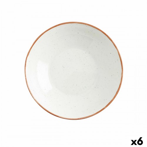 Ariane Terra dyb tallerken i keramik, beige Ø 21 cm - 6 stk