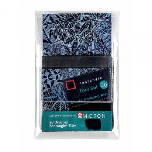 Talens Sakura Zentangle tegnepapir - sort, 20 dele (89 × 89 mm)