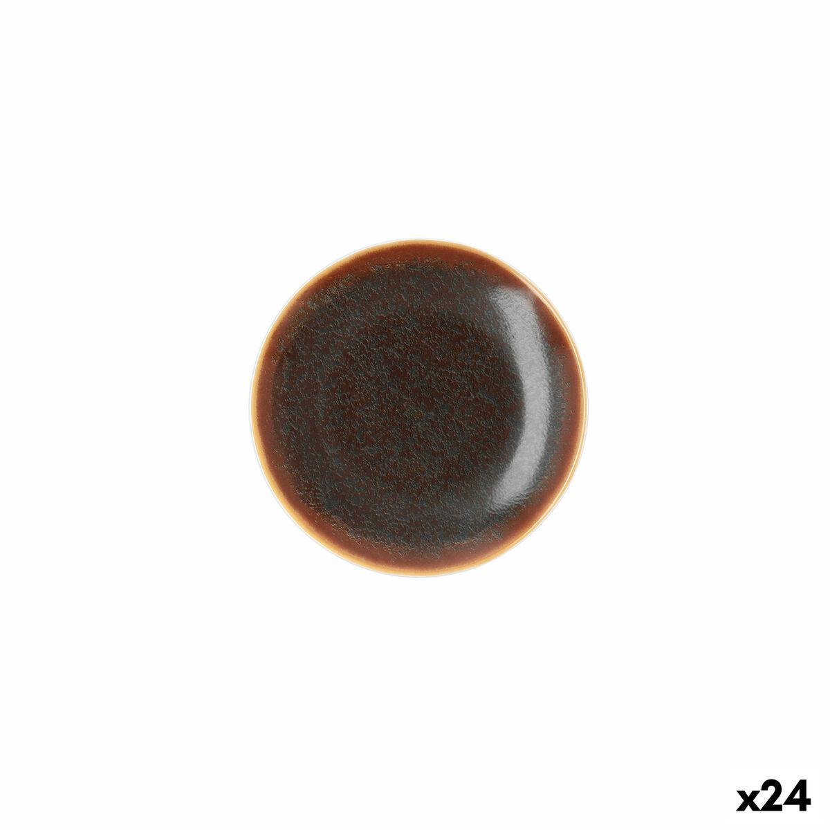 Ariane flad tallerken Decor brun keramik Ø 15 cm - 24 stk.