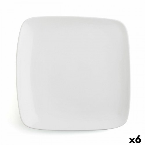 Ariane Vital Square middagstallerken, firkantet hvid keramik 30 × 22 cm (6 stk.)