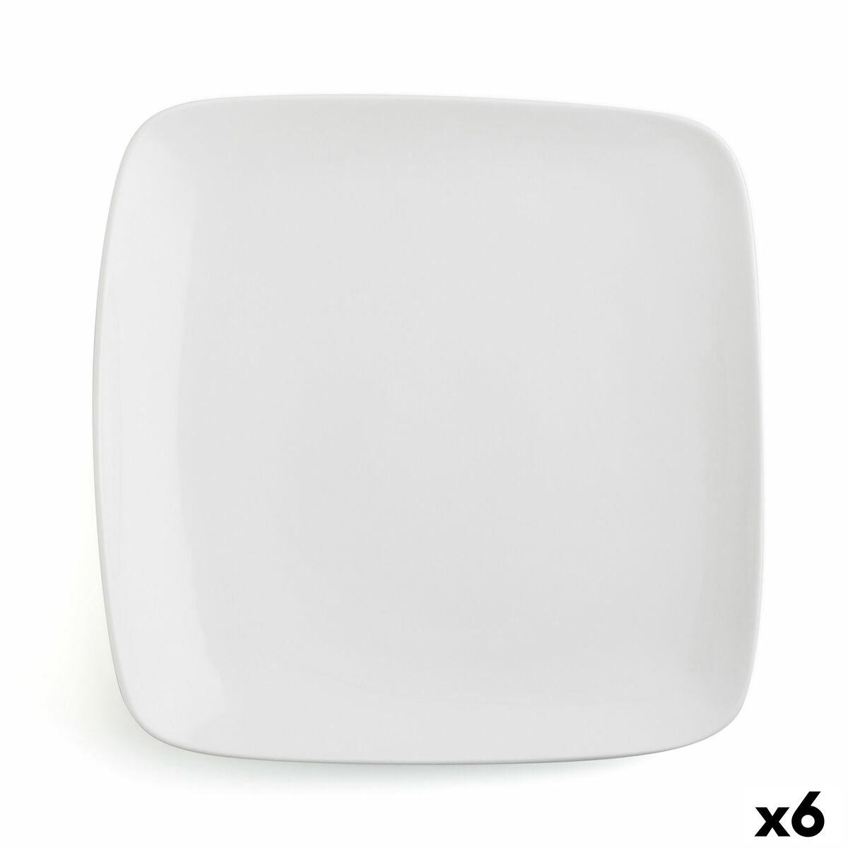 Ariane Vital Square middagstallerken, firkantet hvid keramik 30 × 22 cm (6 stk.)