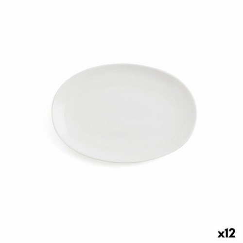 Ariane Vital Coupe ovalt serveringsfad, hvid keramik, Ø 21 cm - 12 stk.