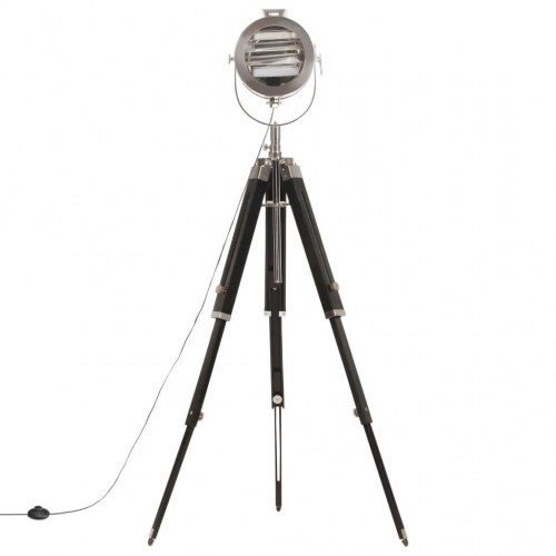 Gulvlampe med trefod 165 cm massivt mangotræ
