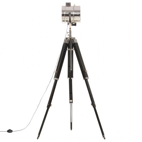 Gulvlampe med trefod 165 cm massivt mangotræ