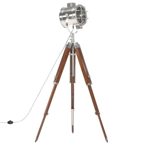 Gulvlampe med trefod 165 cm massivt mangotræ