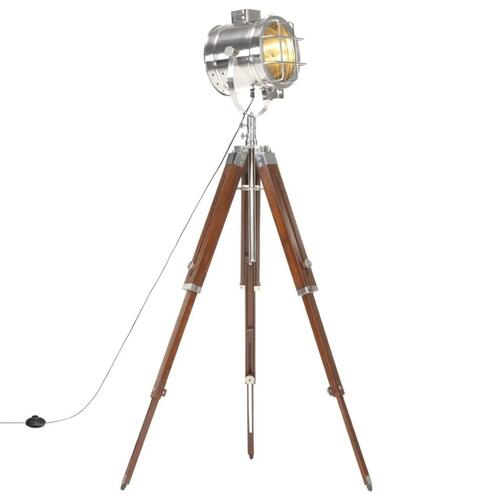 Gulvlampe med trefod 165 cm massivt mangotræ
