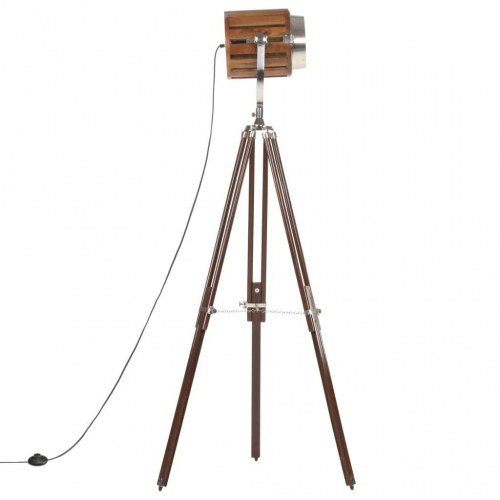 Gulvlampe med trefod 186 cm massivt mangotræ