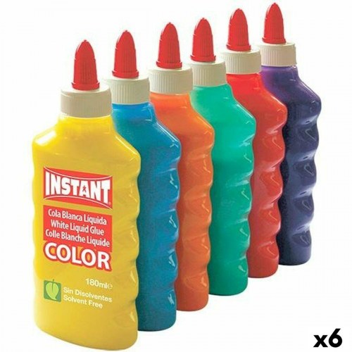 Lim Playcolor Instant farvet lim 180 ml - sæt med 6