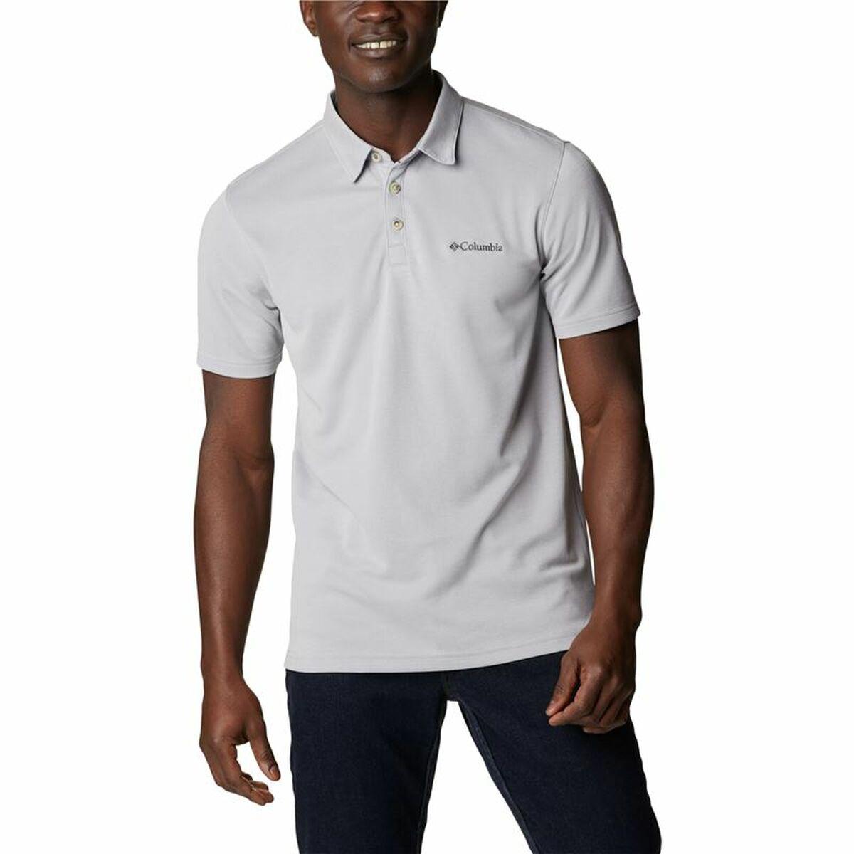 Kortærmet Polotrøje til Mænd Columbia Nelson Point™ Grå - XL