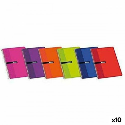 ENRI notesblok - 80 ark, 4 mm kvadreret, spiral (10 stk)