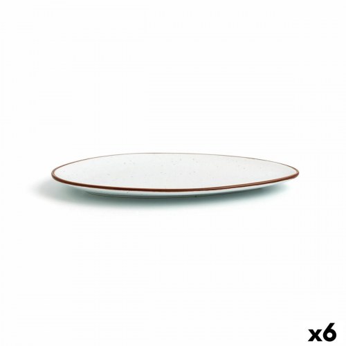 Ariane Terra flad tallerken, trekantet - beige keramik Ø 29 cm (6 stk.)