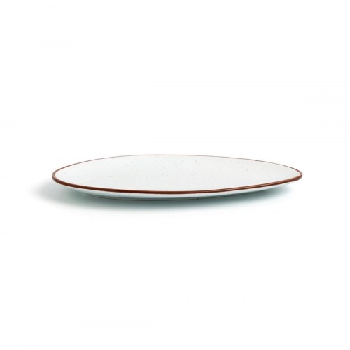 Ariane Terra flad tallerken, trekantet - beige keramik Ø 29 cm (6 stk.)