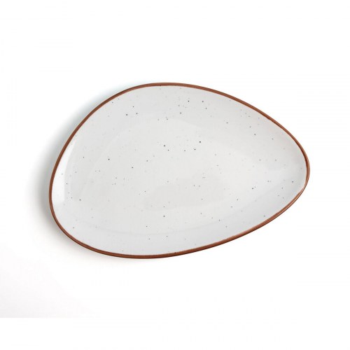 Ariane Terra flad tallerken, trekantet - beige keramik Ø 29 cm (6 stk.)