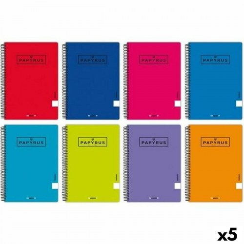 Papyrus notesbog A4 - 80 ark, spiral, 90 g/m² (5 stk.)
