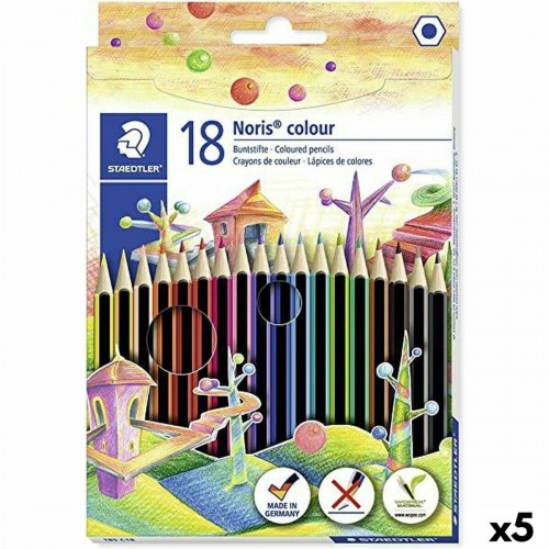 Staedtler Noris Colour Wopex farveblyanter - sæt, 18 farver (5 pakker)