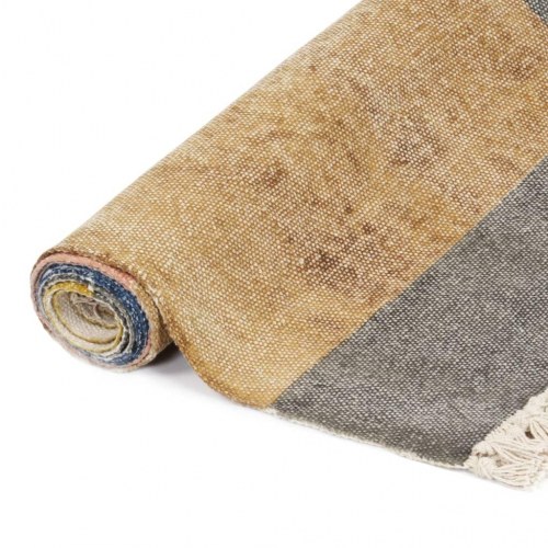 Håndvævet kelimtæppe 160x230 cm bomuld print flerfarvet