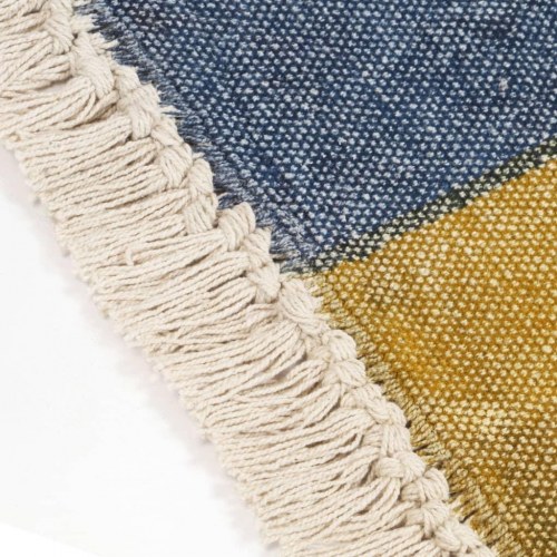 Håndvævet kelimtæppe 160x230 cm bomuld print flerfarvet