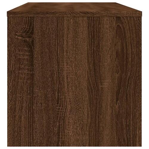 Tv-bord 100x40x40 cm konstrueret træ brun egetræsfarve