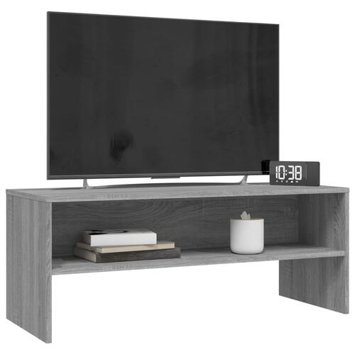 Tv-bord 100x40x40 cm konstrueret træ grå sonoma-eg