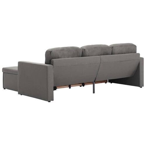 3-personers sovesofa modulær stof gråbrun