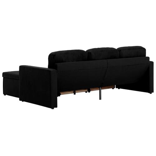 3-personers sovesofa modulær stof sort