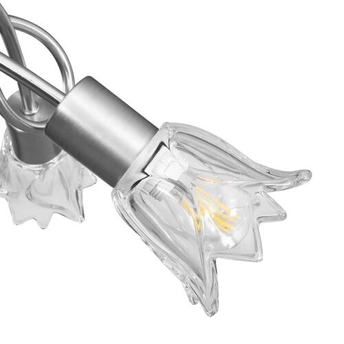 Loftlampe transparente glasskærme til 3 E14-pærer tulipanform