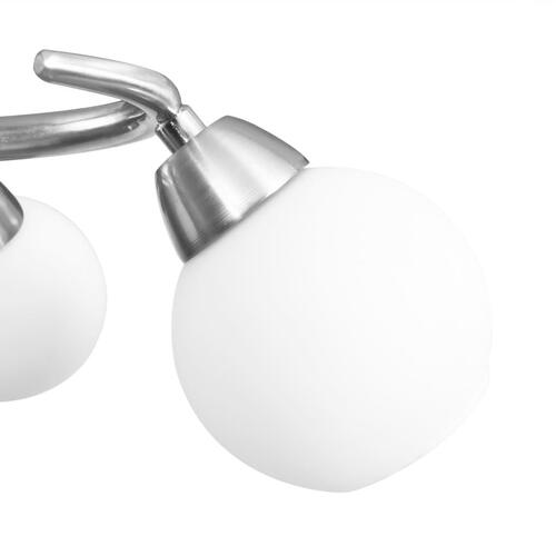 Loftlampe med keramiske lampeskærme til 5 E14-pærer hvid