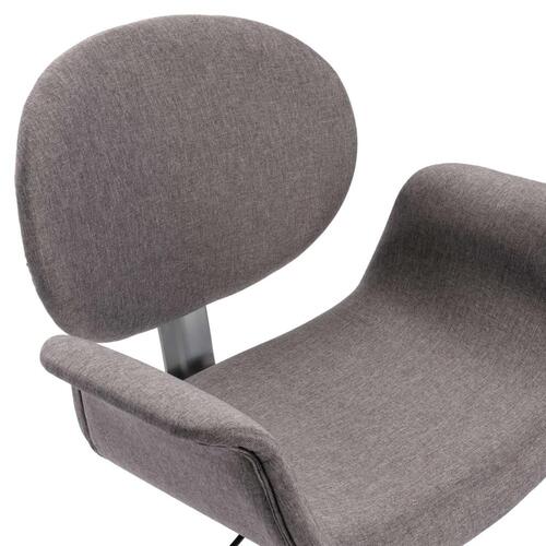 Drejelige spisebordsstole 2 stk. stof grå