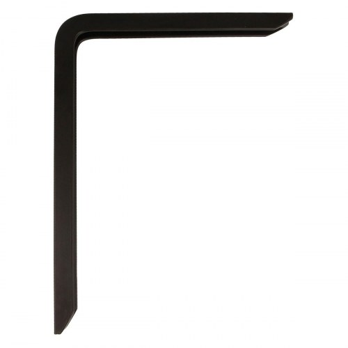 AMIG 4plus-21110 vægkonsol til hylder, sort aluminium 25 × 15 cm
