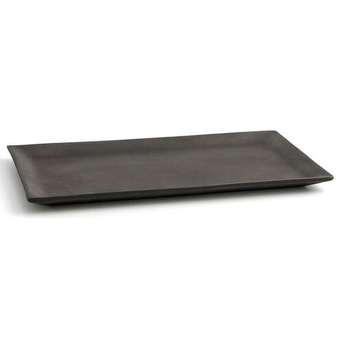 Snack bakke Quid Mineral Gres Sort Keramik 15 x 30 cm (8 enheder)