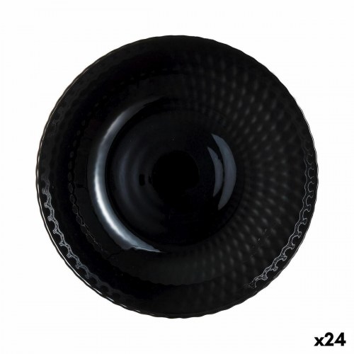 Dybe tallerkner Luminarc Pampille Noir - sort glas 20 cm (24 stk.)