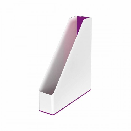 Leitz tidsskriftholder A4 - hvid/violet, polystyren